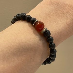 New Women Black Lava Bead Essential Oil Diffuser Bracelet Stretchable